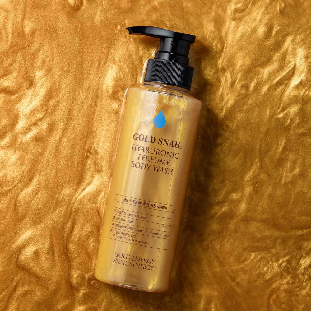 GSLEY 24K Gold Snail Hyaluronic Perfume Body Wash 300ml Premium Home Spa Moisture Body Cleanser _ Made in Korea